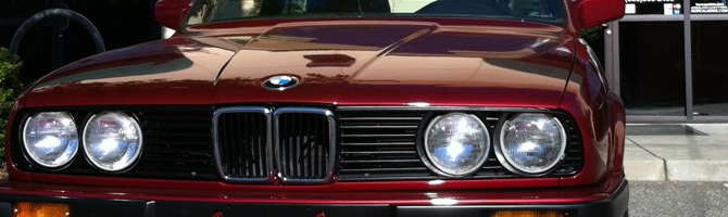 BMW view of the front closeup